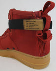 Nike scarpa alta in pelle e canvas SF Air Force 1 Mid 917753 600 dune red