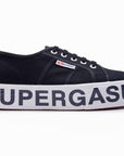 Superga women's sneakers shoe with wedge COTW OUTSOLE LETTERING 2790 S00FJ80-999 black
