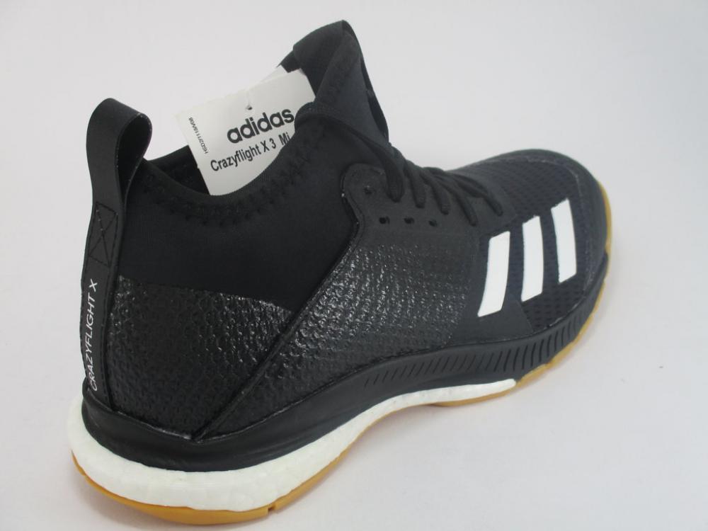 Adidas scarpa da pallavolo da uomo Crazyflight X 3 Mid D97823 nero