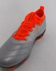Puma men's leather football boot with sock One 3 AG 104762 01 silver orange black