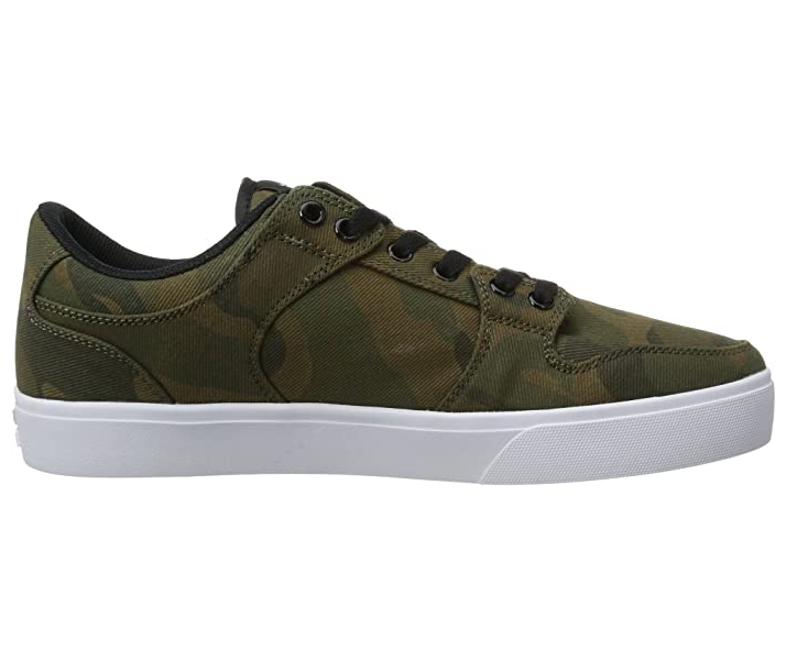 Supra men&#39;s sneakers shoe in camouflage green Vaider LC S86017 canvas
