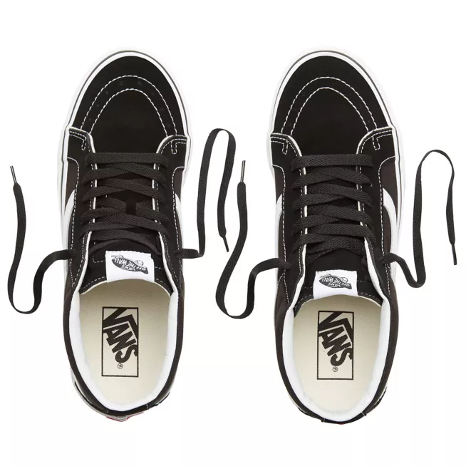 Vans scarpa sneakers alta in tela e camoscio SK8-Mid Reissue VN0A391F6BT nero-bianco