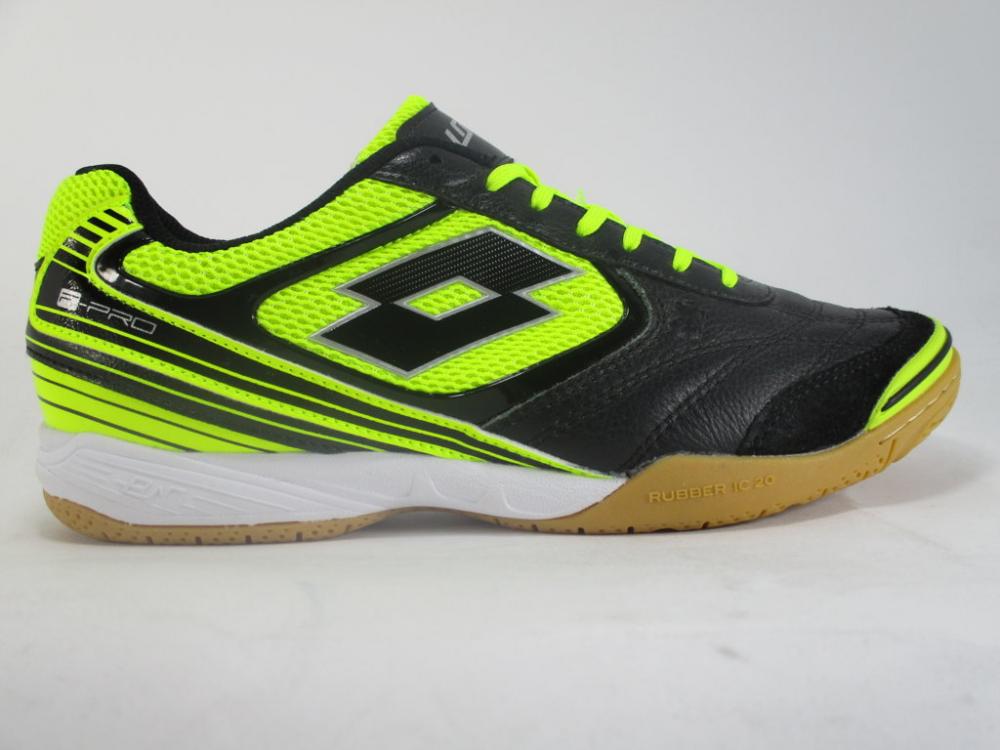 Lotto men&#39;s indoor soccer shoe Tacto II 200 futsal shoe S7180 black-green