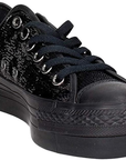 Converse women's sneakers with black sequins and black wedge 558984C