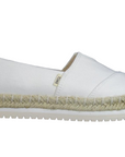 Toms scarpa in canvas con zeppa da donna Alpargata 10013814 bianco-corda
