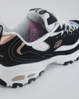 Skechers women's walking shoe D'Lites Devoted Fan 13154/BKRG black