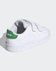 Adidas Advantage EF0301 white-green children's sneakers shoe