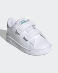 Adidas Advantage EF0301 white-green children's sneakers shoe