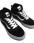 Vans boy's sneakers shoe in suede and canvas Ward HI VN0A38JAIJU1 black-white