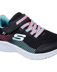 Skechers girls' sneakers Microspec 302016 BKAQ black turquoise