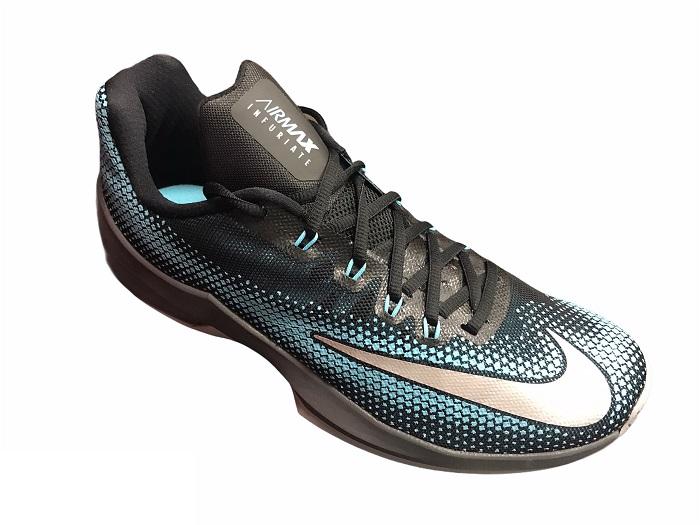 Nike men&#39;s basketball shoe Air Max Infurient Low 852457 004 black-silver