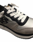 Lotto Leggenda women's sneakers Wedge Metal NY 215092 5A5 silver metal 2-all black