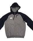 Lotto men's hoodie and full bag Sweat FZ Delta Plus T5535 blue-grey