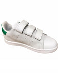 Adidas Original scarpa da bambino con strappo Stan Smith CF I BZ0520 bianco-verde