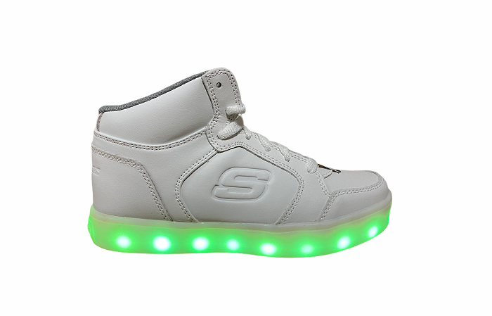 Skechers Youth shoe with Energy Lights 90600L BLK white