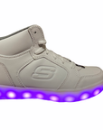 Skechers Youth shoe with Energy Lights 90600L BLK white