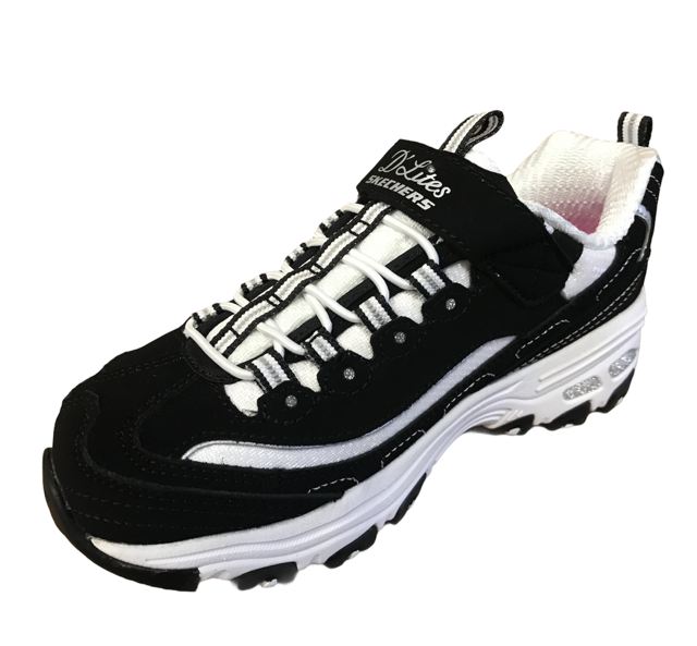Skechers sneakers for girls and boys D&#39;Lites Crowd Appeal 80588L BKW black white