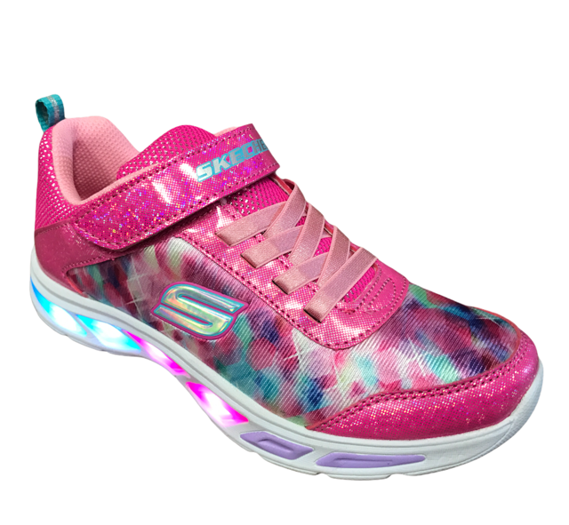 Skechers girls&#39; sneakers S Lights Litebeams Dance N Glow 10921L NPMT shock pink