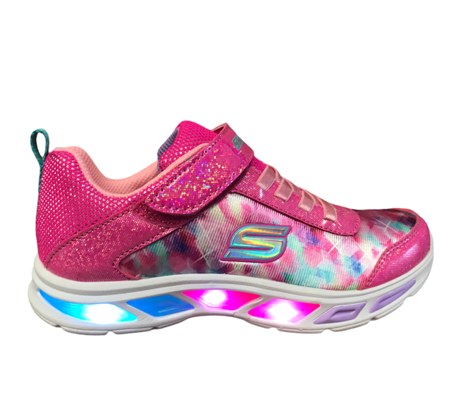 Skechers girls&#39; sneakers S Lights Litebeams Dance N Glow 10921L NPMT shock pink