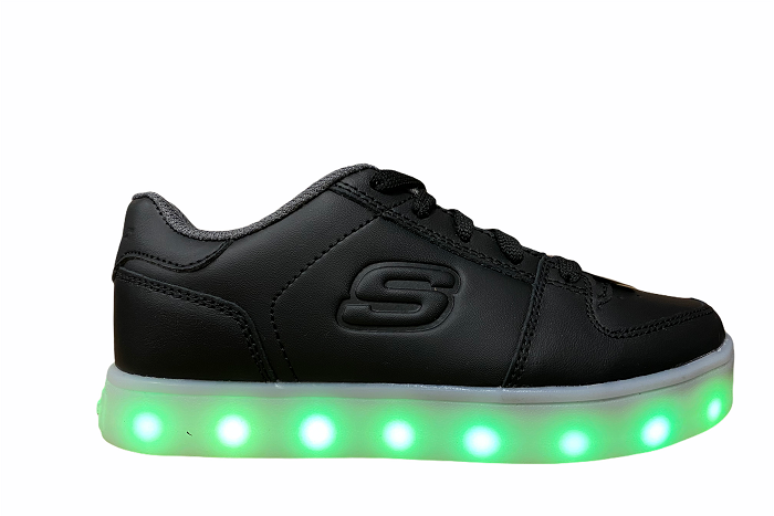 Skechers children&#39;s sneakers shoe with lights S Llight Energy Lights Elate 90601L BLK black