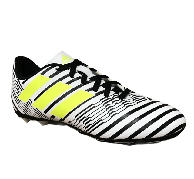 Adidas scarpa da calcio da ragazzo Nemeziz 17.4 FxG J S82459 bianco-nero-giallo