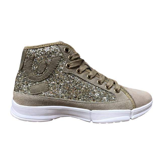 Freddy women&#39;s high shoe with glittery upper S6WFSL20 O gold