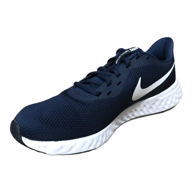 Nike scarpa da corsa da uomo Revolution 5 BQ3204 400 blu-bianco