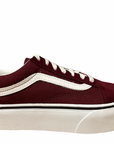 Vans adult sneakers shoe with wedge Old Skool Platform VN0A3B3U5U71 burgundy white