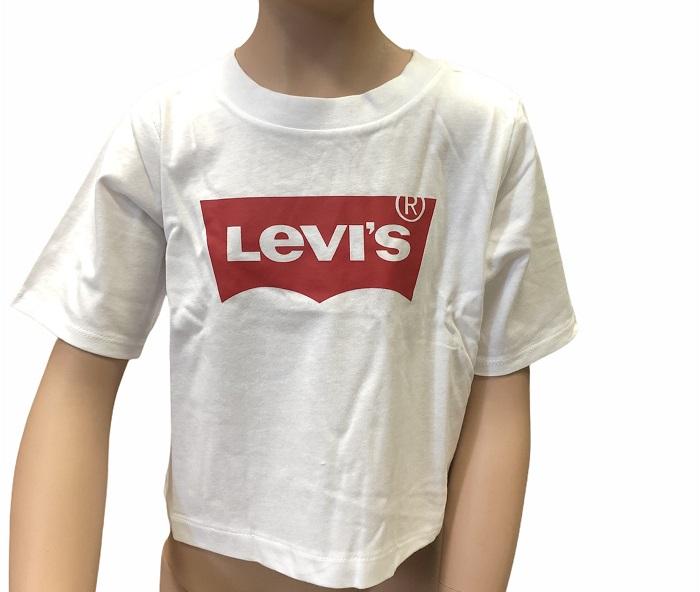 Levi&#39;s Kids Girl&#39;s short sleeve t-shirt LIGHT BRIGHT TOP 3E0220 001 white