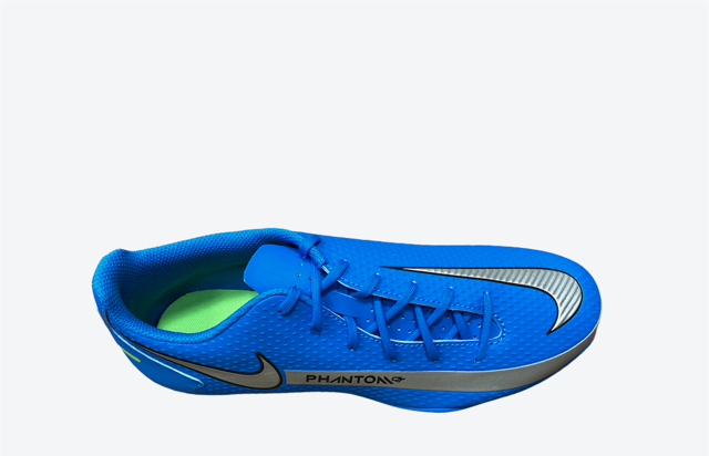 Nike scarpa da calcio da uomo Phantom Gt Club FG/MG CK8459 400 photo blue metallic silver