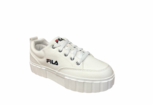 Fila women&#39;s canvas sneakers shoe with wedge Sandblast 1011209.1FG white