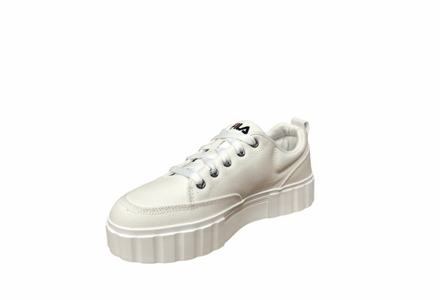 Fila scarpa sneakers in tela con zeppa da donna Sandblast 1011209.1FG bianco