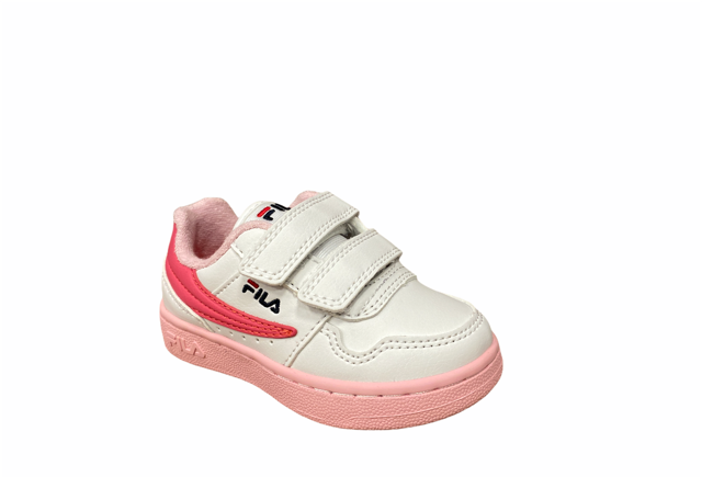Fila scarpa sneakers da bambino Arcade Velcro 1011078.94F bianco corallo
