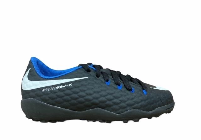 Nike Hypervenomx Phelon III boys&#39; soccer shoe 852598 002 black-white