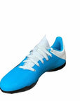 Adidas boys' soccer shoe X 19.4 TF Jr F35347 white-light blue