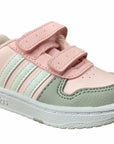 Adidas scarpa da ginnastica da bambina con strappo Hoops 2.0 CMF I FY9453 rosa grigio