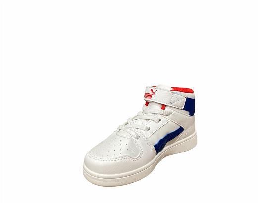Puma Rebound Layup boy&#39;s sneakers shoe 370488 05 white blue