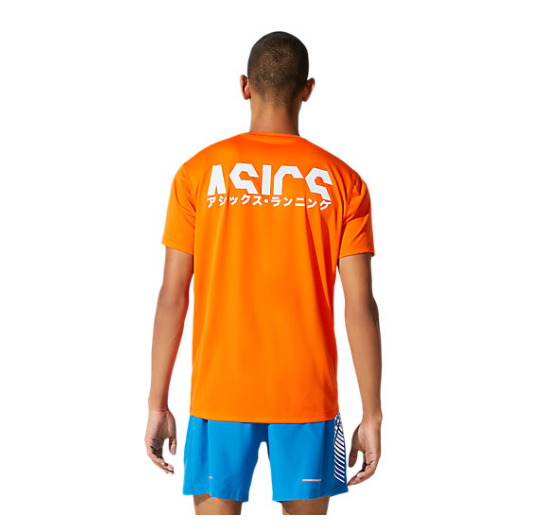 Asics short sleeve running t-shirt Top Katakana SS 2011A813 800 orange