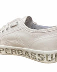 Superga Lettering Printed S81152W AC4 white girl's wedge sneaker shoe