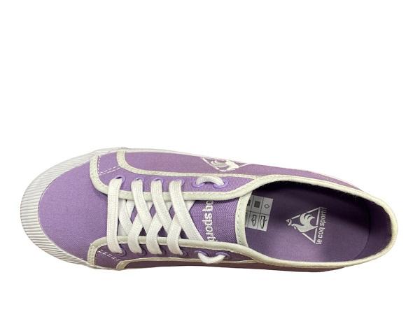 Le Coq Sportif women&#39;s sneakers shoe in Deuville Bicolour canvas 1210234 lilac-white