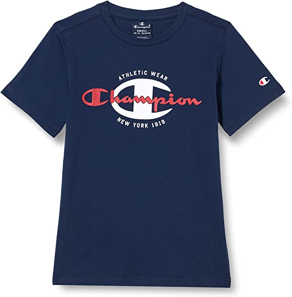 Champion T-shirt da ragazzo manica corta Legacy Graphic 306307 BS503 BLI blu marino