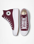 Converse Chuck Taylor All Star Move women's high wedge sneakers A02430C burgundy-white 
