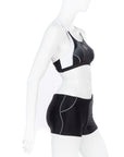 Aquarapid 2-piece women's swimsuit for the sea or swimming pool ALFA/C black