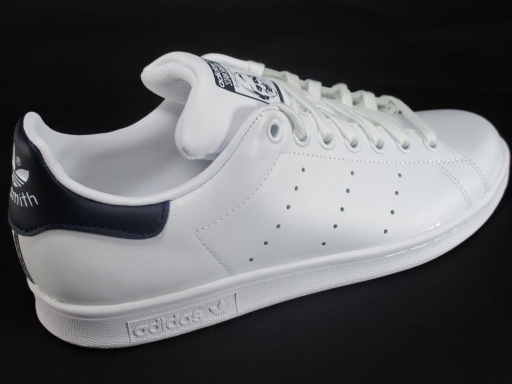 Suola in gomma Adidas Originals Stan Smith M20325 bianco blu scritta adidas e trifoglio