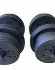 Contes 42Kg Dumbbell and Barbell Set in Concrete Plastic Coated DY-DB-42KG Black