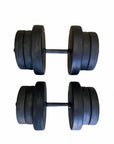 Contes 42Kg Dumbbell and Barbell Set in Concrete Plastic Coated DY-DB-42KG Black