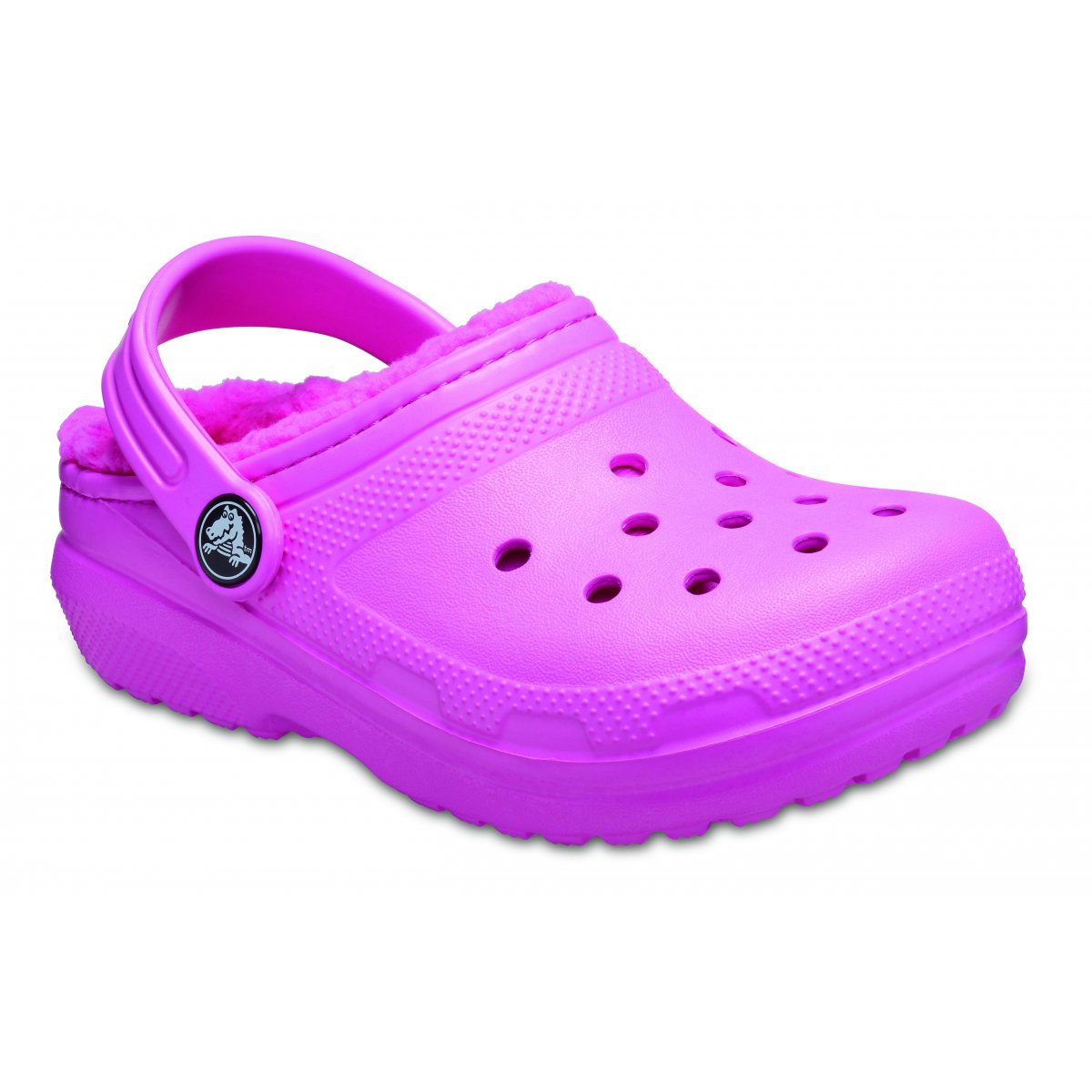 Crocs Classic Lined Clog girl&#39;s sabot slipper 203506-6qq electric pink