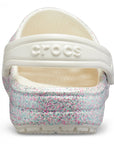 Crocs sandalo sabot da bambina Classic Glitter Clog K 205441-159 ostrica