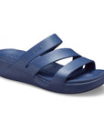 Crocs sandalo da donna con rialzo al tallone Monterey Wedge 206304-410 blu