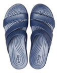 Crocs sandalo da donna con rialzo al tallone Monterey Wedge 206304-410 blu